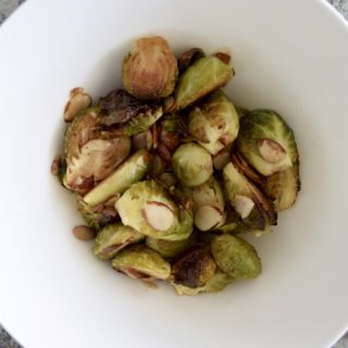 ROASTED BRUSSEL SPROUTS WITH TOASTED ALMONDS