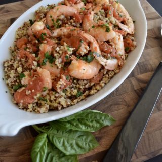 Quinoa with Shrimp and fresh tomato sauce